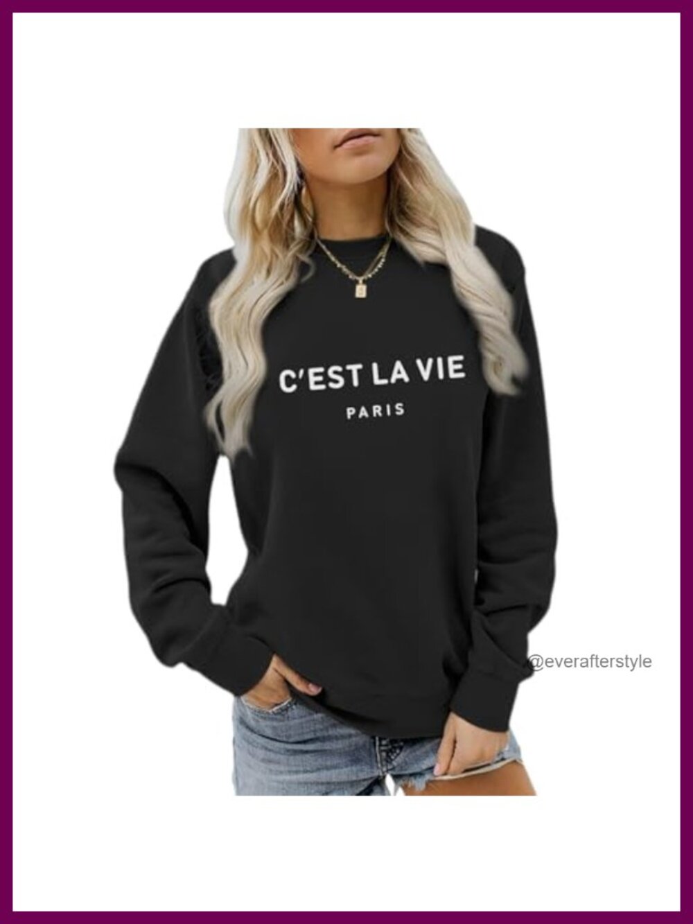 Oversized Graphic Crewneck Sweatshirt Cotton Blend Pullover Long Sleeve